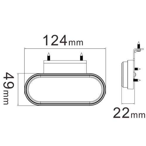 10-30V LED Glo Amber Side Marker/Reflector - Image 3