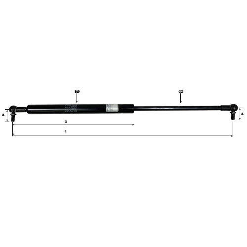 Ramp Gas Spring 2100N for Ifor Williams P1193 - Image 2